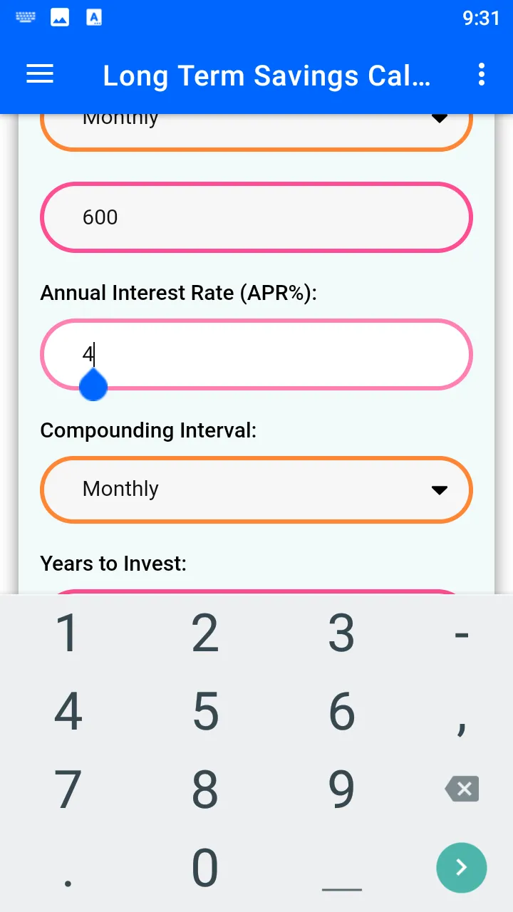 Long Term Savings Calculator | Indus Appstore | Screenshot