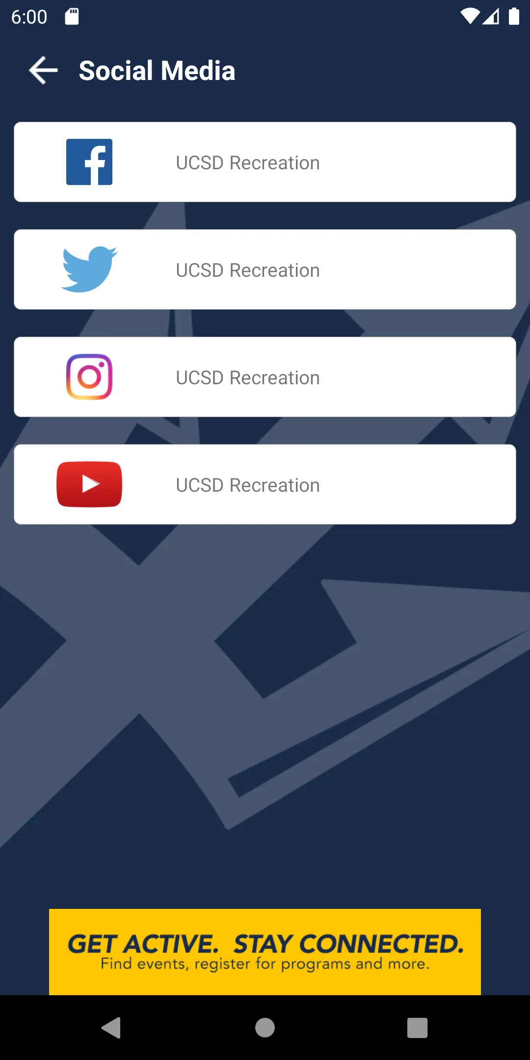 UC San Diego Recreation | Indus Appstore | Screenshot