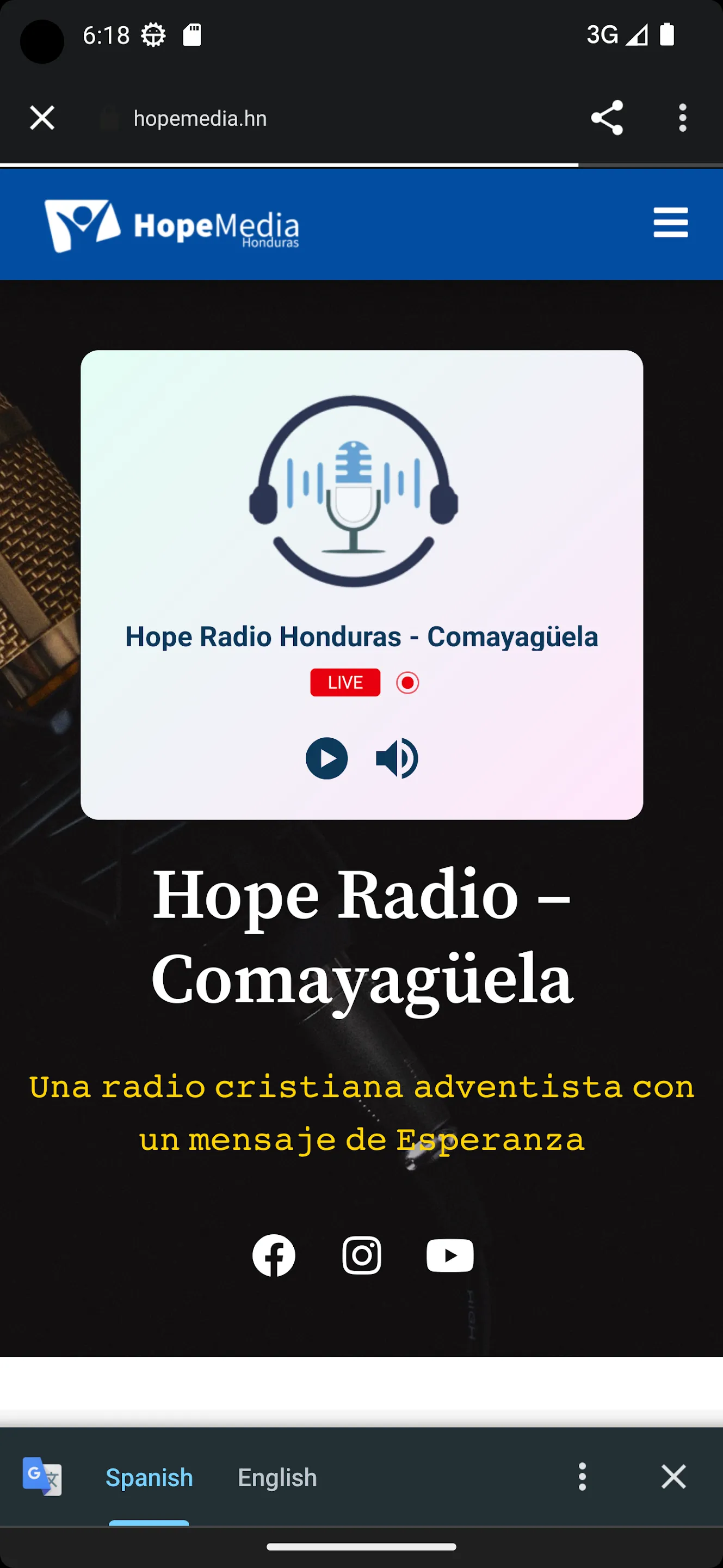 Hope Radio Hnd Comayaguela | Indus Appstore | Screenshot