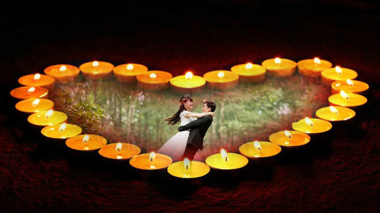 candle flame light photo frame | Indus Appstore | Screenshot