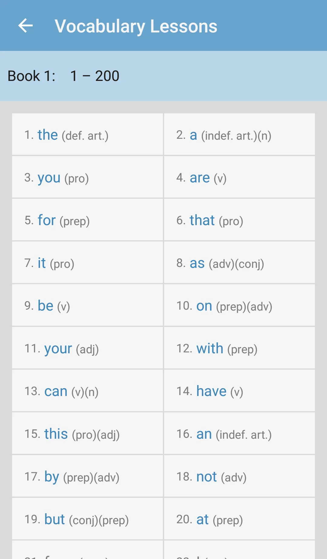 English Vocabulary | Indus Appstore | Screenshot