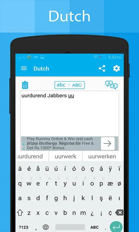 Dutch Keyboard and Translator | Indus Appstore | Screenshot