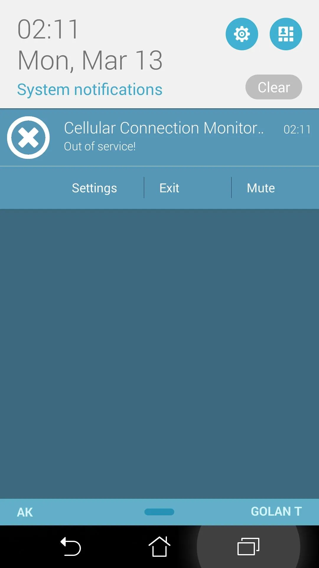 Cellular Connection Monitor | Indus Appstore | Screenshot