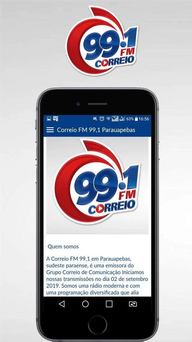 CORREIO FM 99,1 PARAUAPEBAS | Indus Appstore | Screenshot