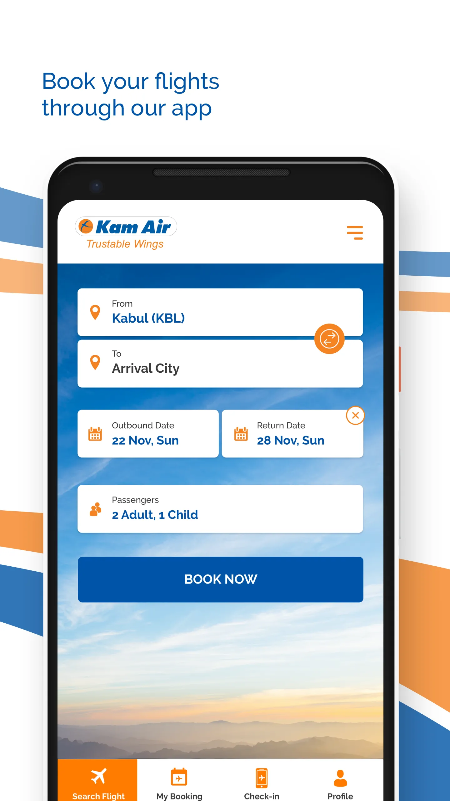 Kam Air Trustable Wings | Indus Appstore | Screenshot