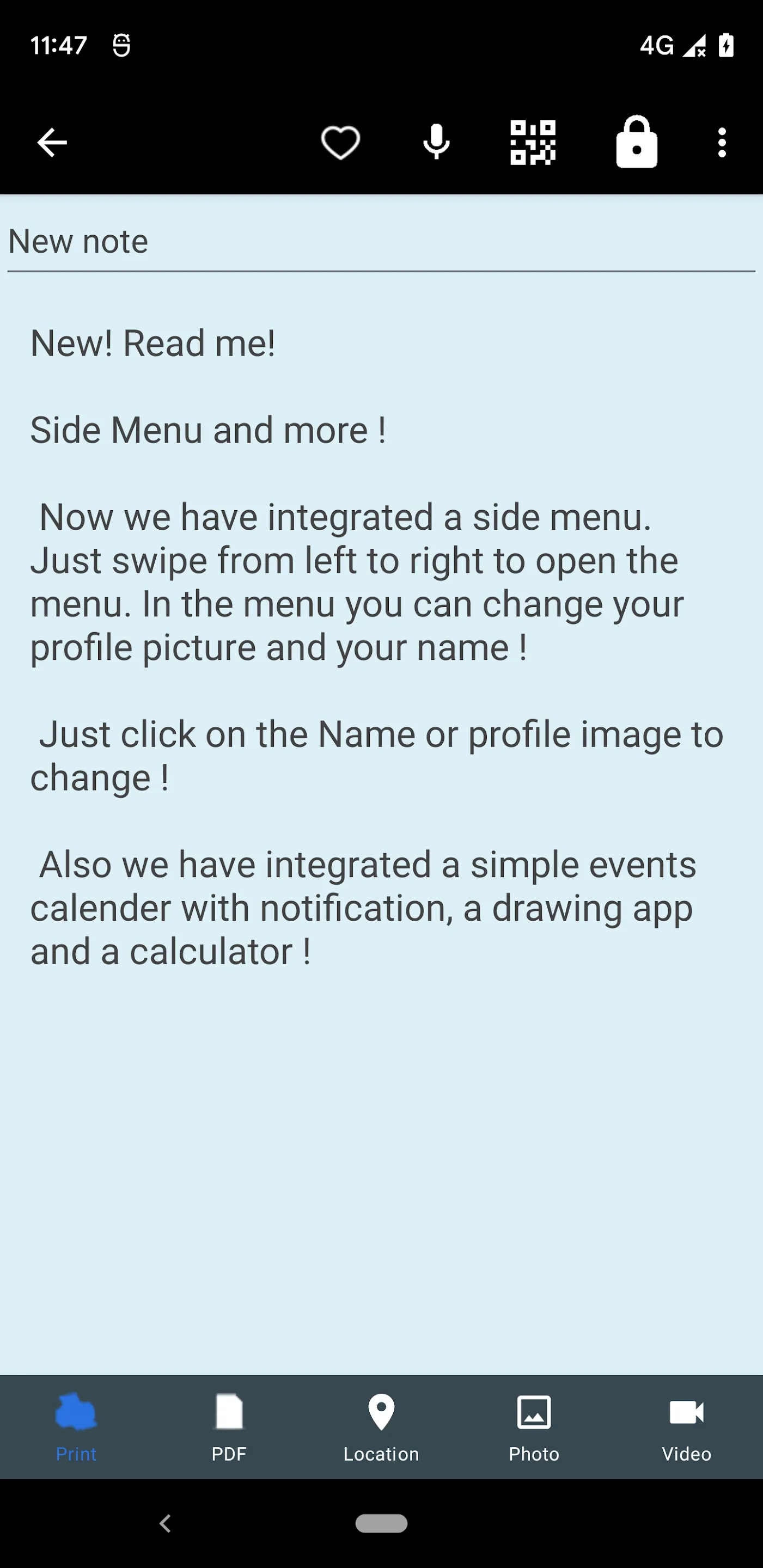 Notes app Android | Indus Appstore | Screenshot