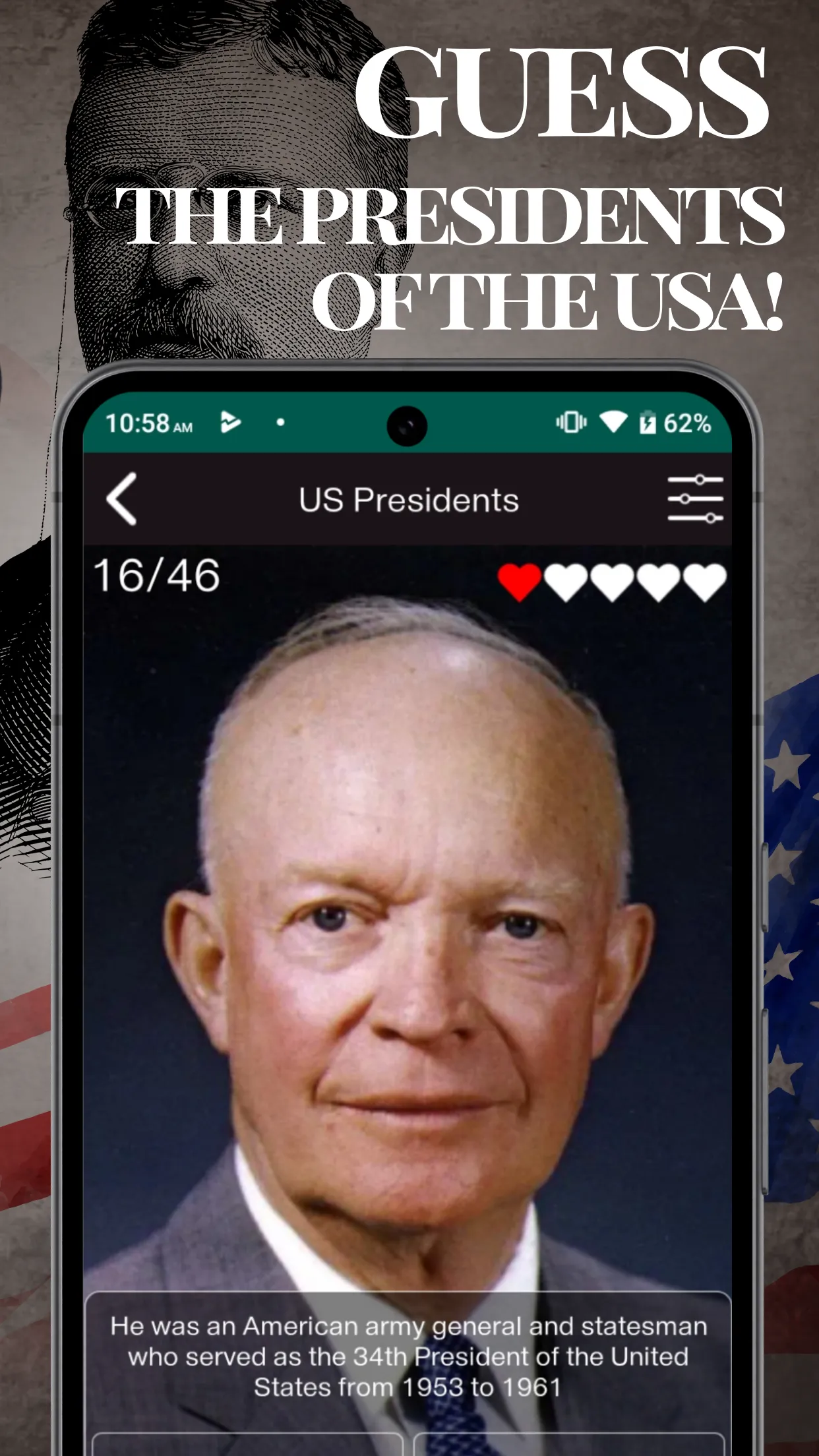 Mr president! History trivia | Indus Appstore | Screenshot