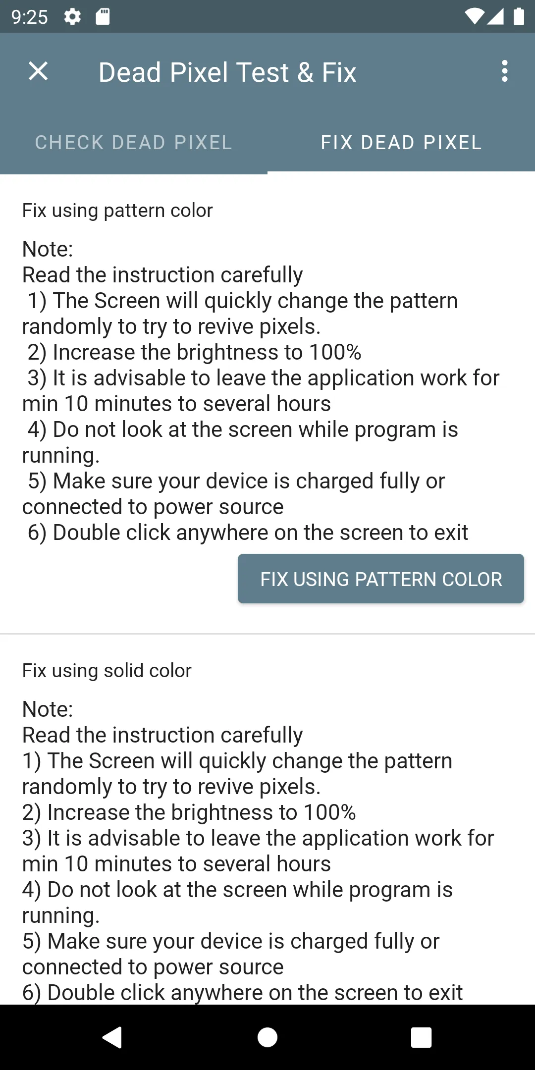 Dead/Defective Pixel Test& Fix | Indus Appstore | Screenshot