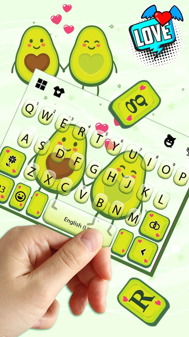 Avocado Love Keyboard Theme | Indus Appstore | Screenshot