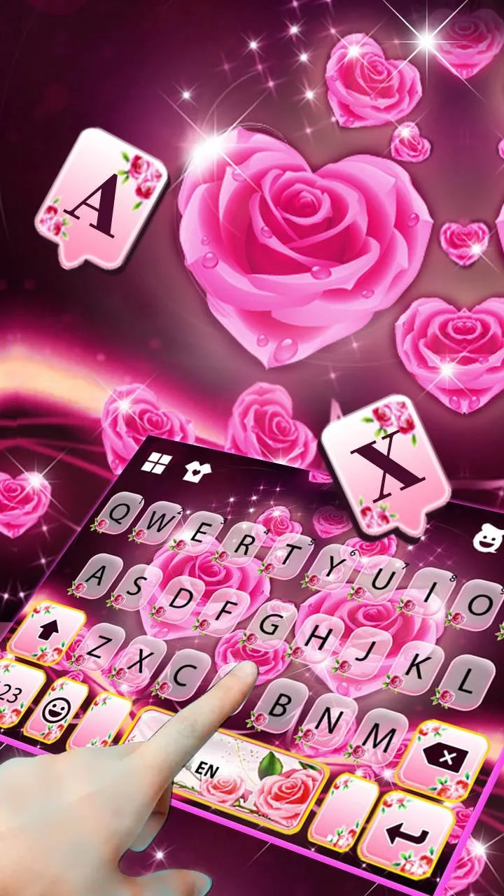 Rosy Pink Flowers Theme | Indus Appstore | Screenshot