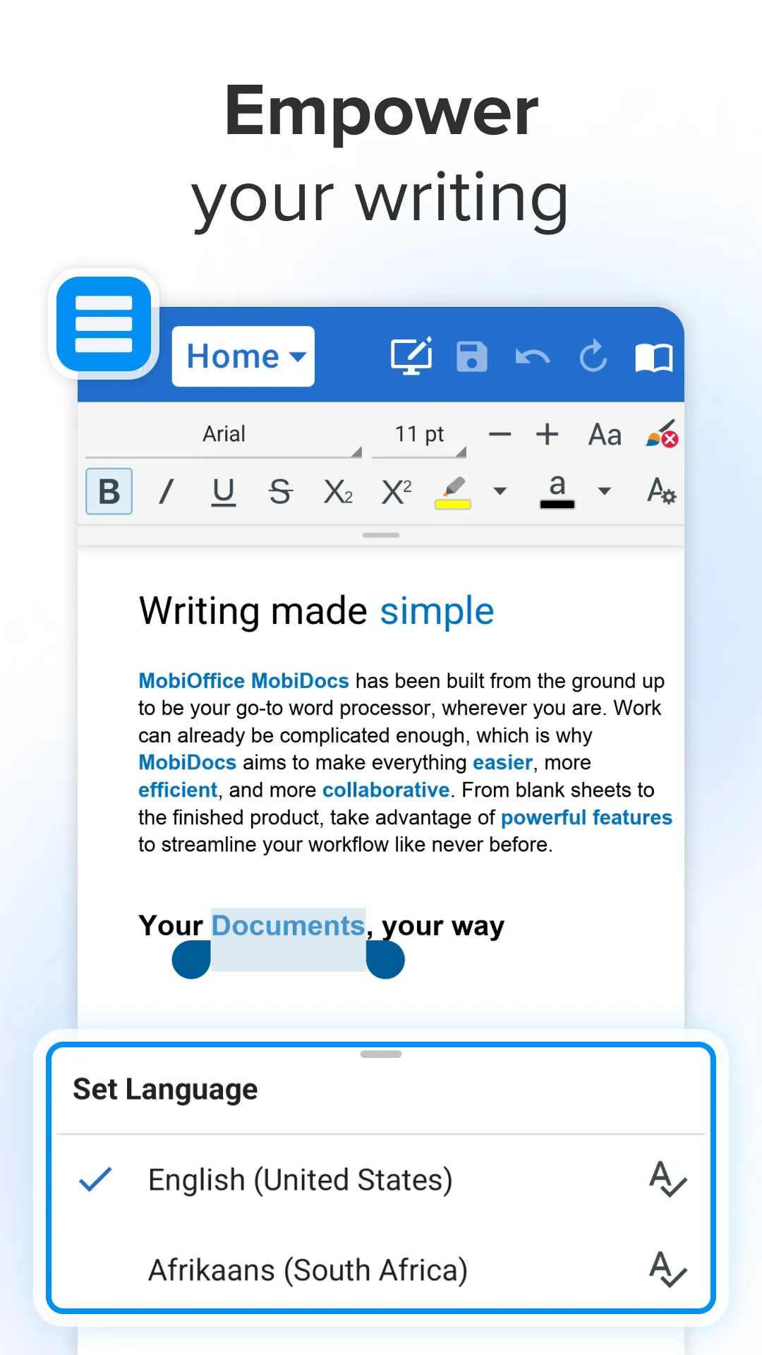 MobiOffice: Word, Sheets, PDF | Indus Appstore | Screenshot