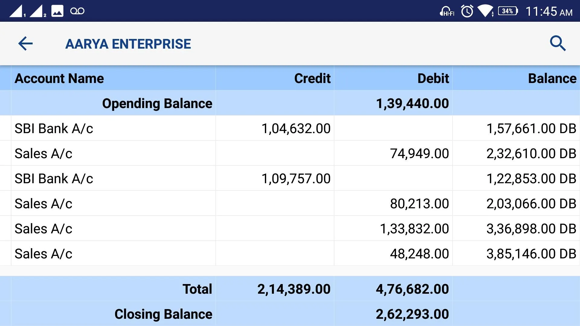 Full Customize Billing Report | Indus Appstore | Screenshot