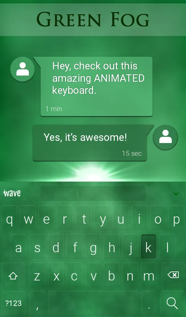 Green Fog Animated Keyboard | Indus Appstore | Screenshot