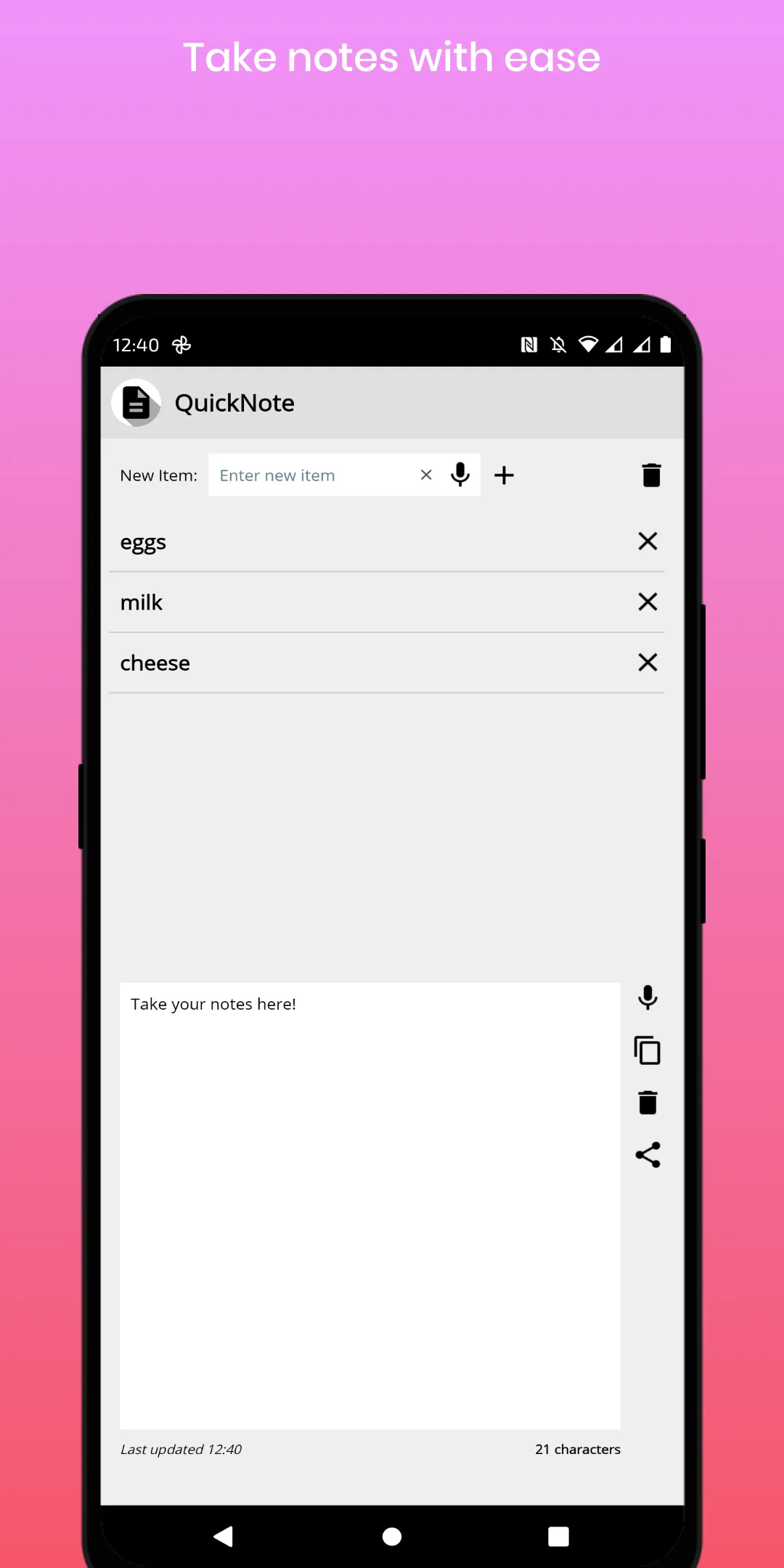 QuickNote - Note Taker + To-Do | Indus Appstore | Screenshot