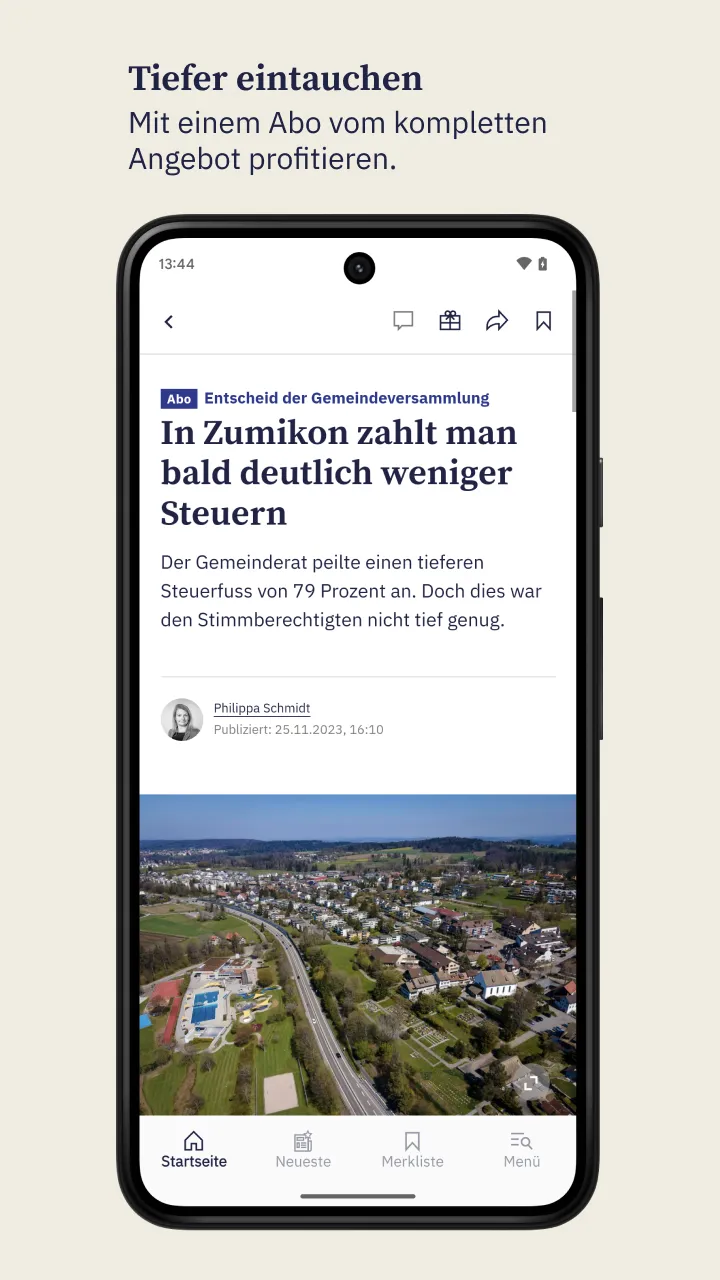 Zürichsee-Zeitung - News | Indus Appstore | Screenshot