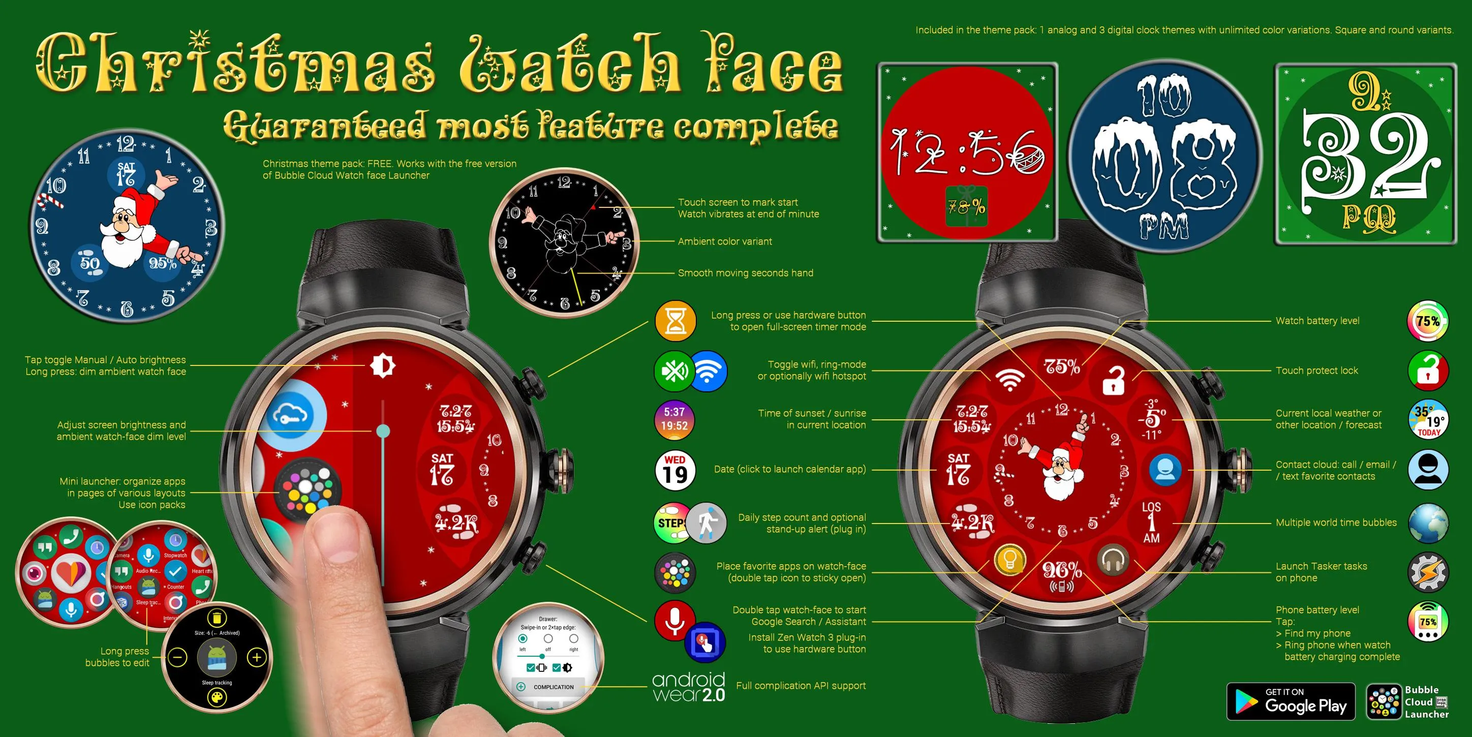 Christmas Watchface theme pack | Indus Appstore | Screenshot