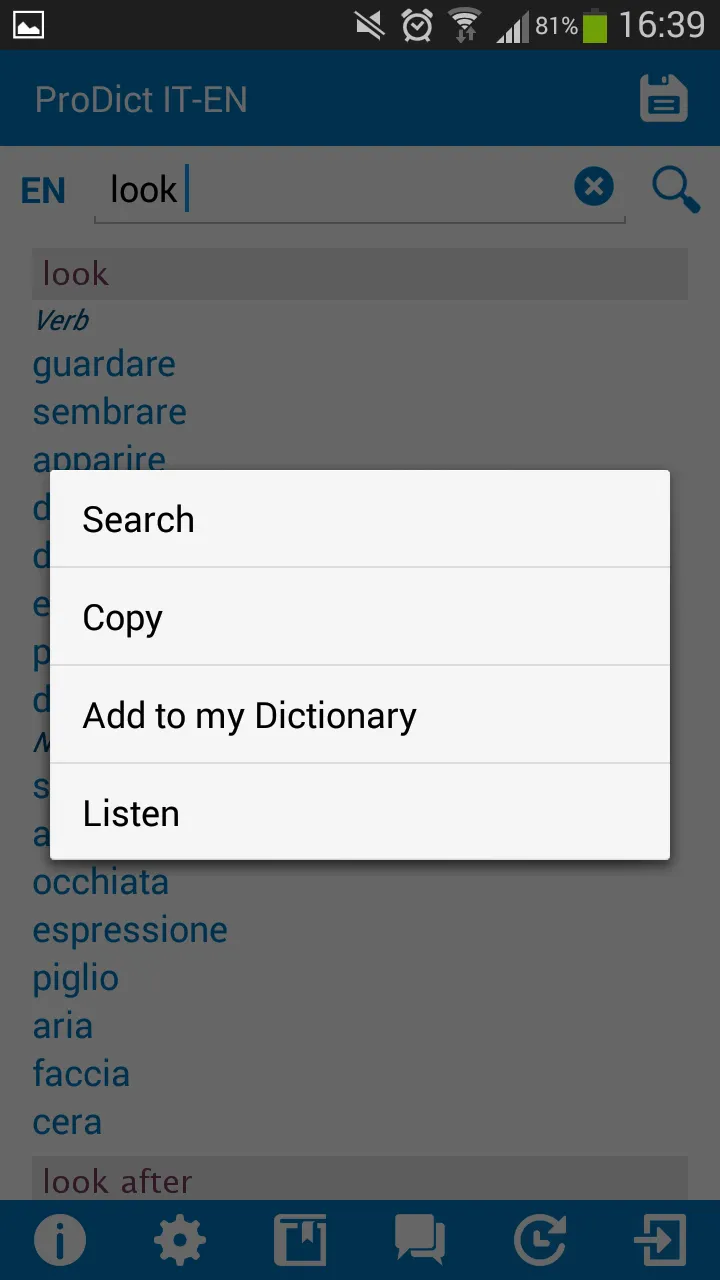 Italian - English dictionary | Indus Appstore | Screenshot