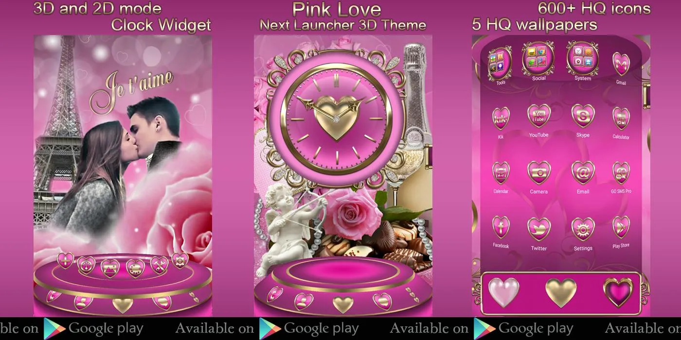 Pink Love Go Locker theme | Indus Appstore | Screenshot