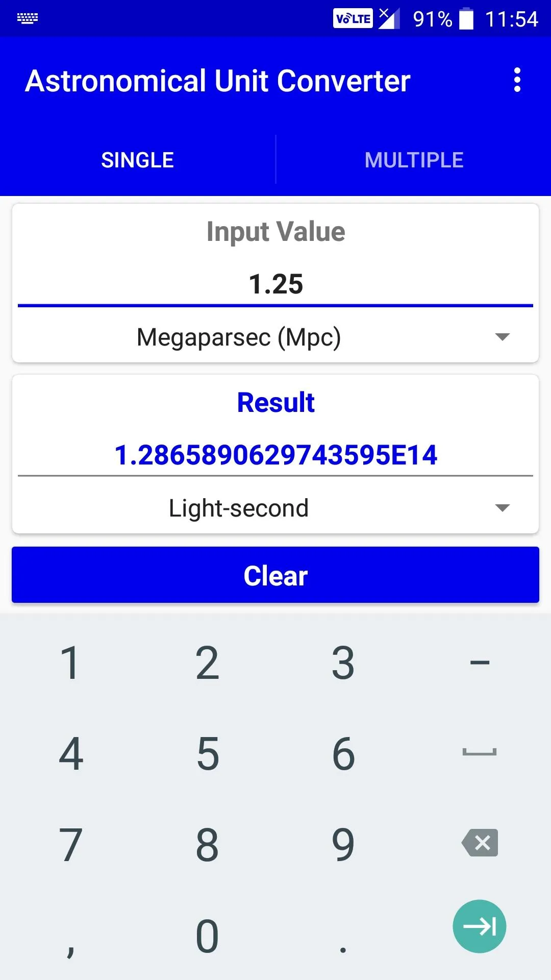 Astronomical Unit Converter | Indus Appstore | Screenshot