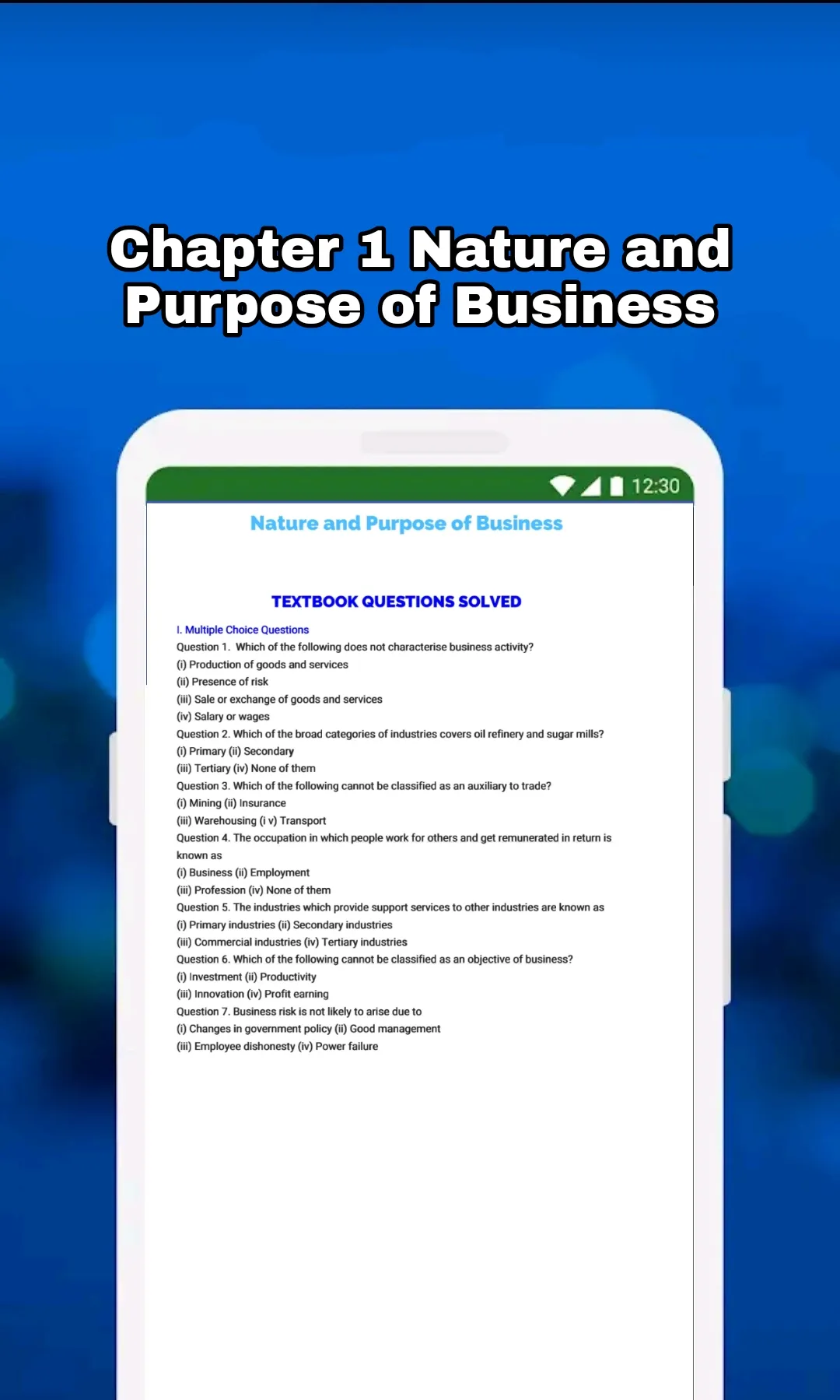 Class 11 Business Studies Book | Indus Appstore | Screenshot