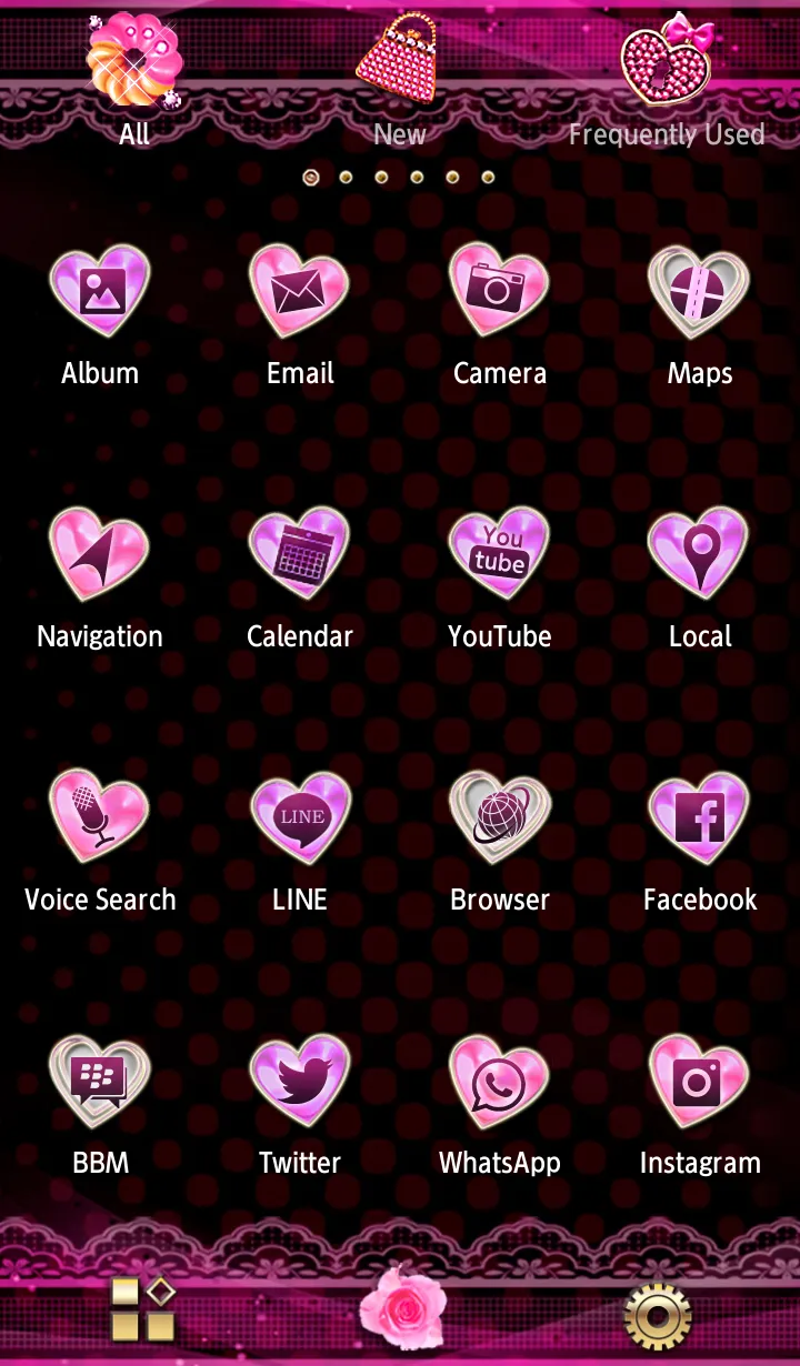 Decorative Hearts Theme +HOME | Indus Appstore | Screenshot