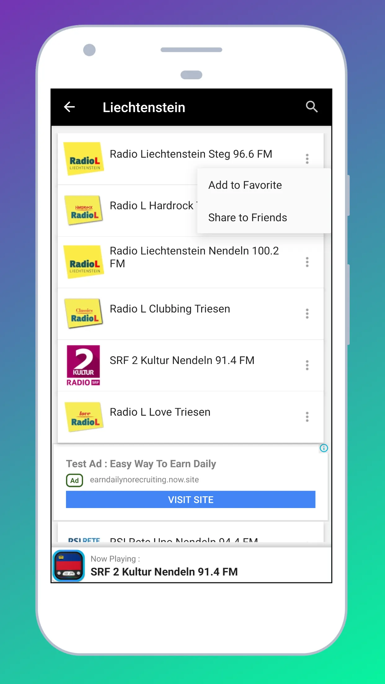 Radio Liechtenstein + Radio FM | Indus Appstore | Screenshot