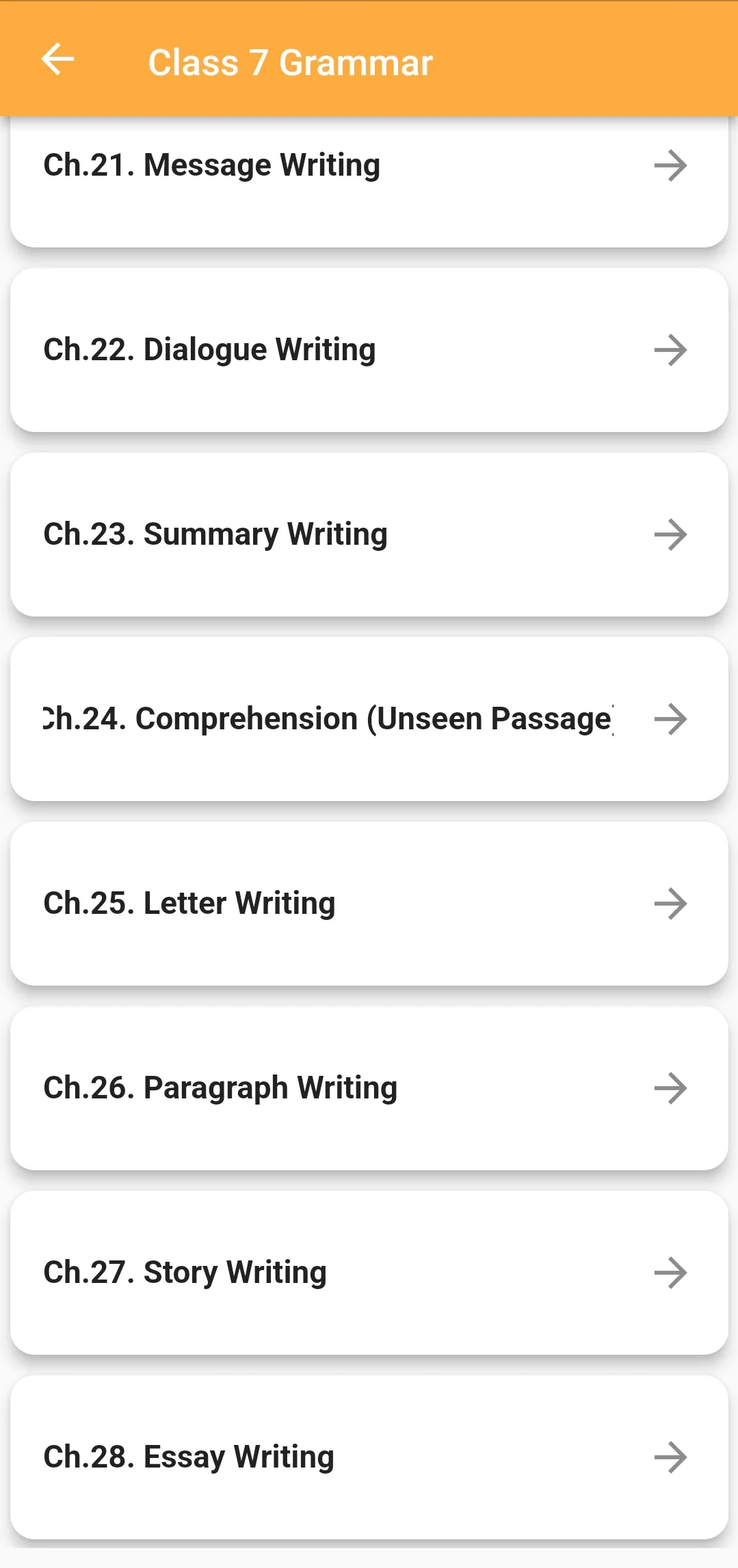 Class 7 English Grammar Book | Indus Appstore | Screenshot