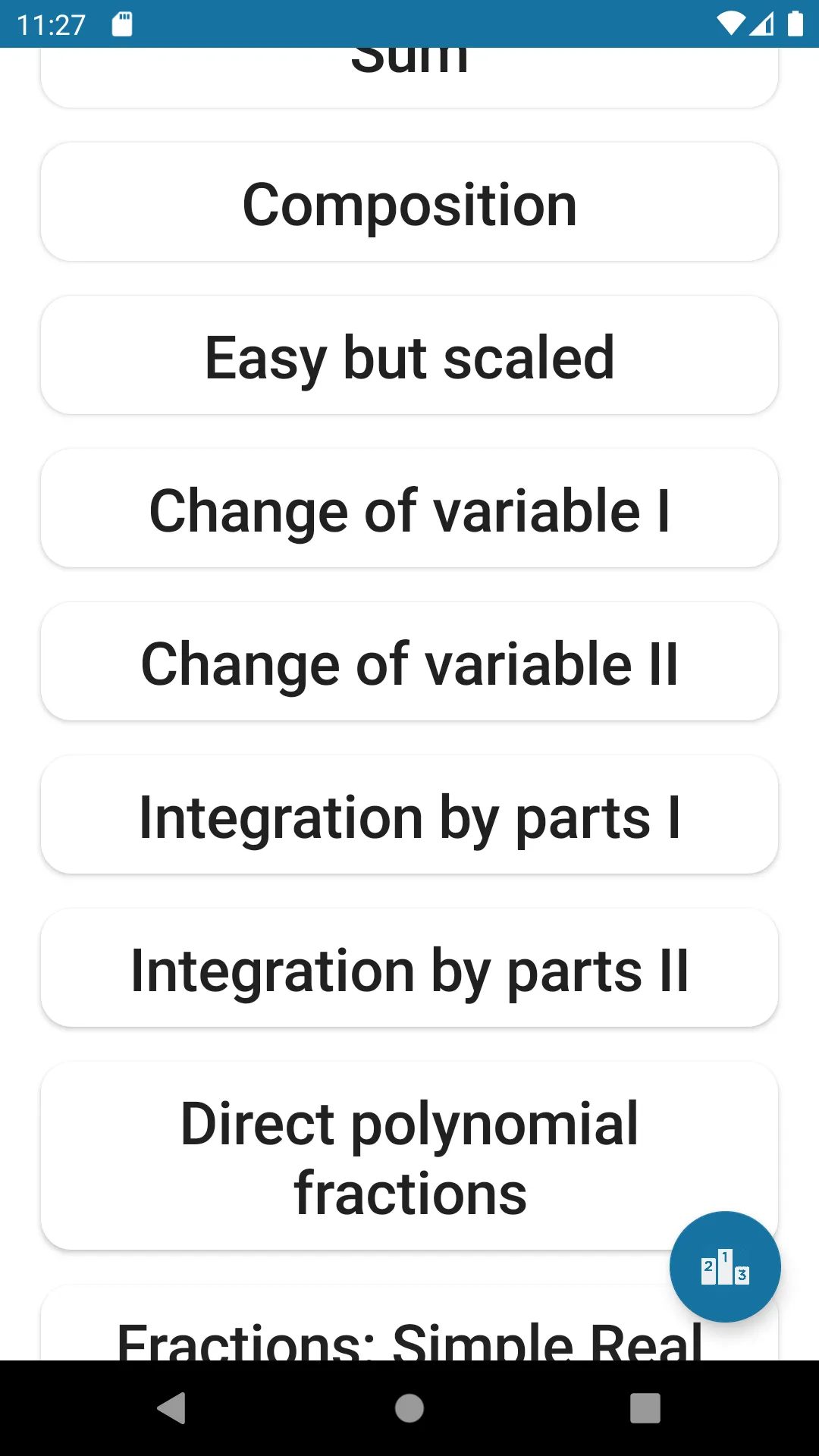 IntegrApp: Integral exercises | Indus Appstore | Screenshot