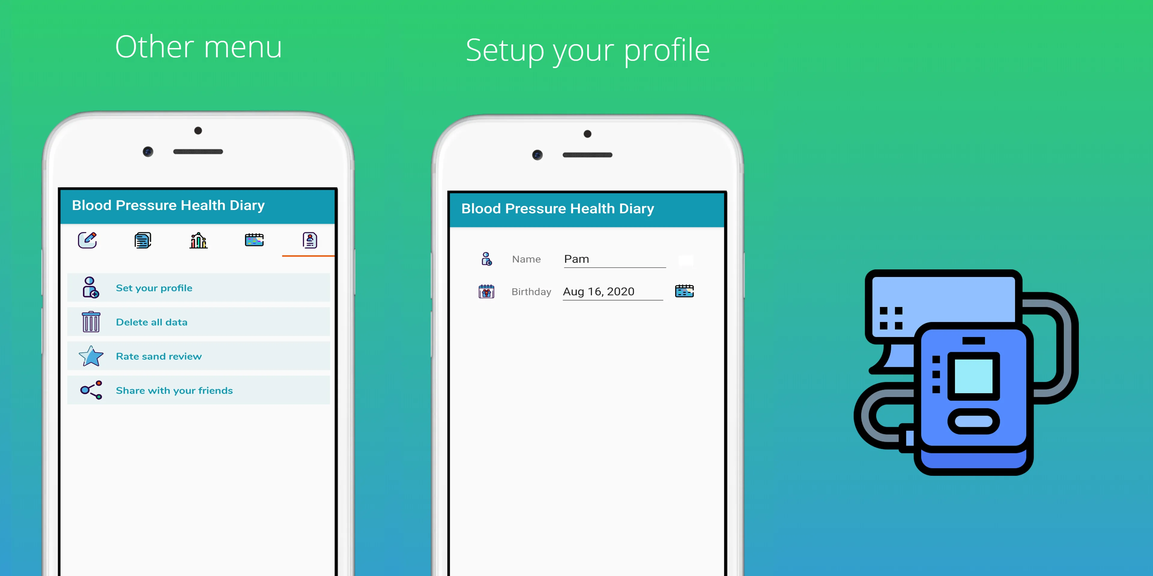 Blood Pressure Health Diary | Indus Appstore | Screenshot