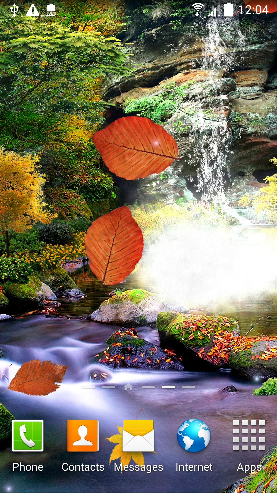 3D Autumn Waterfall Wallpaper | Indus Appstore | Screenshot