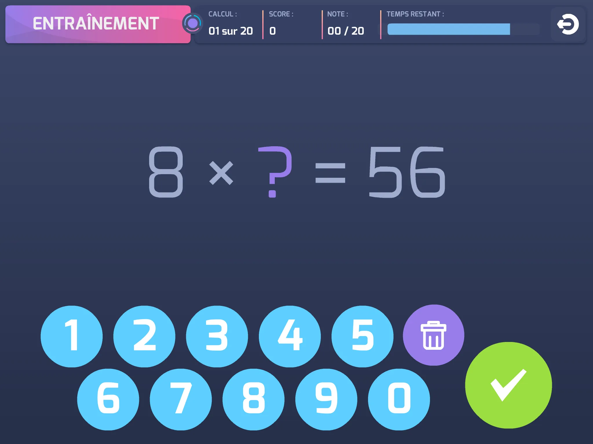 Défi Tables | Indus Appstore | Screenshot