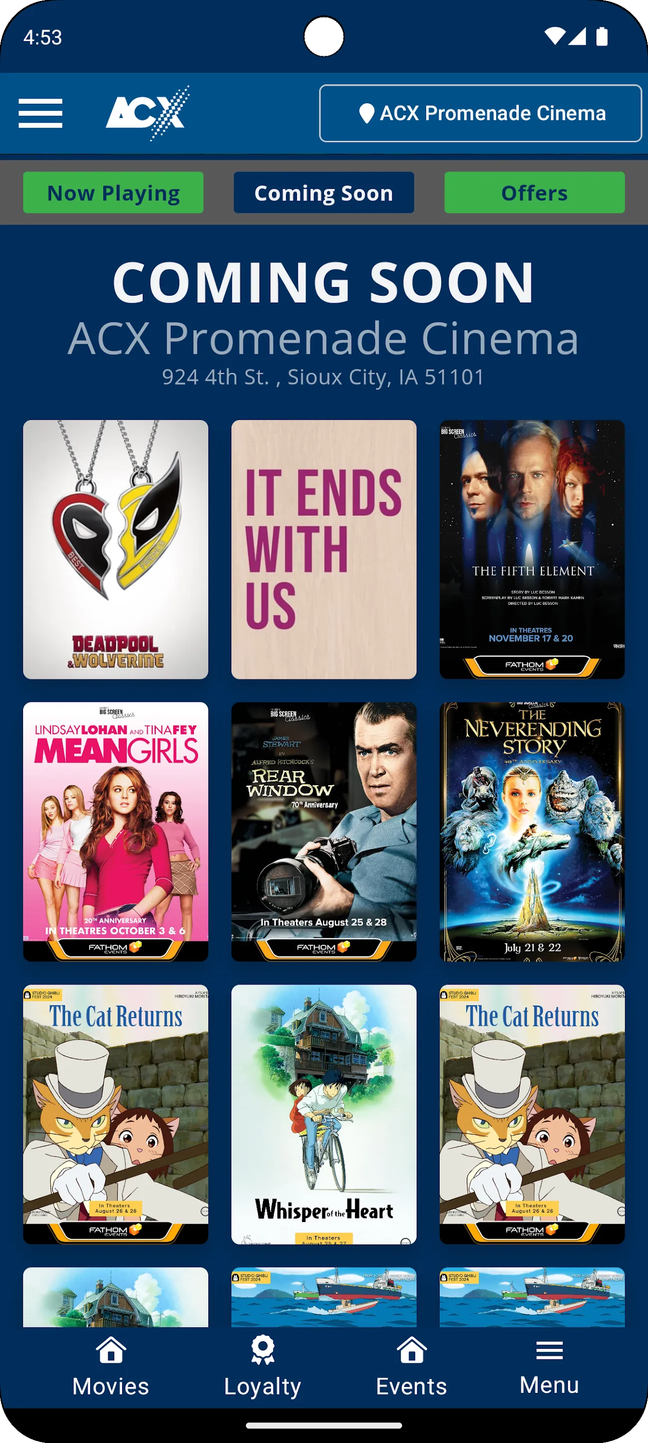 ACX Cinemas | Indus Appstore | Screenshot