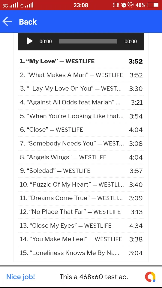 Westlife Album Love Song | Indus Appstore | Screenshot