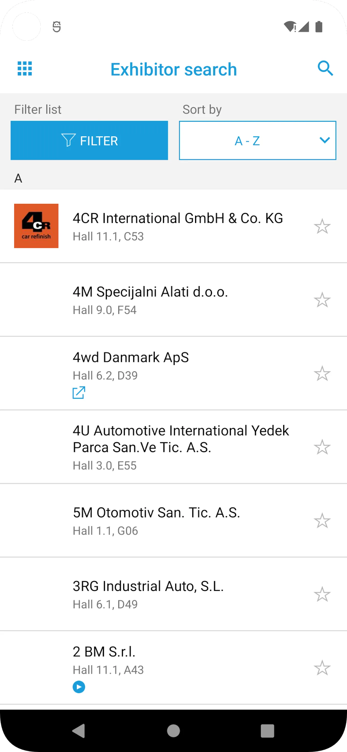 Automechanika Navigator | Indus Appstore | Screenshot