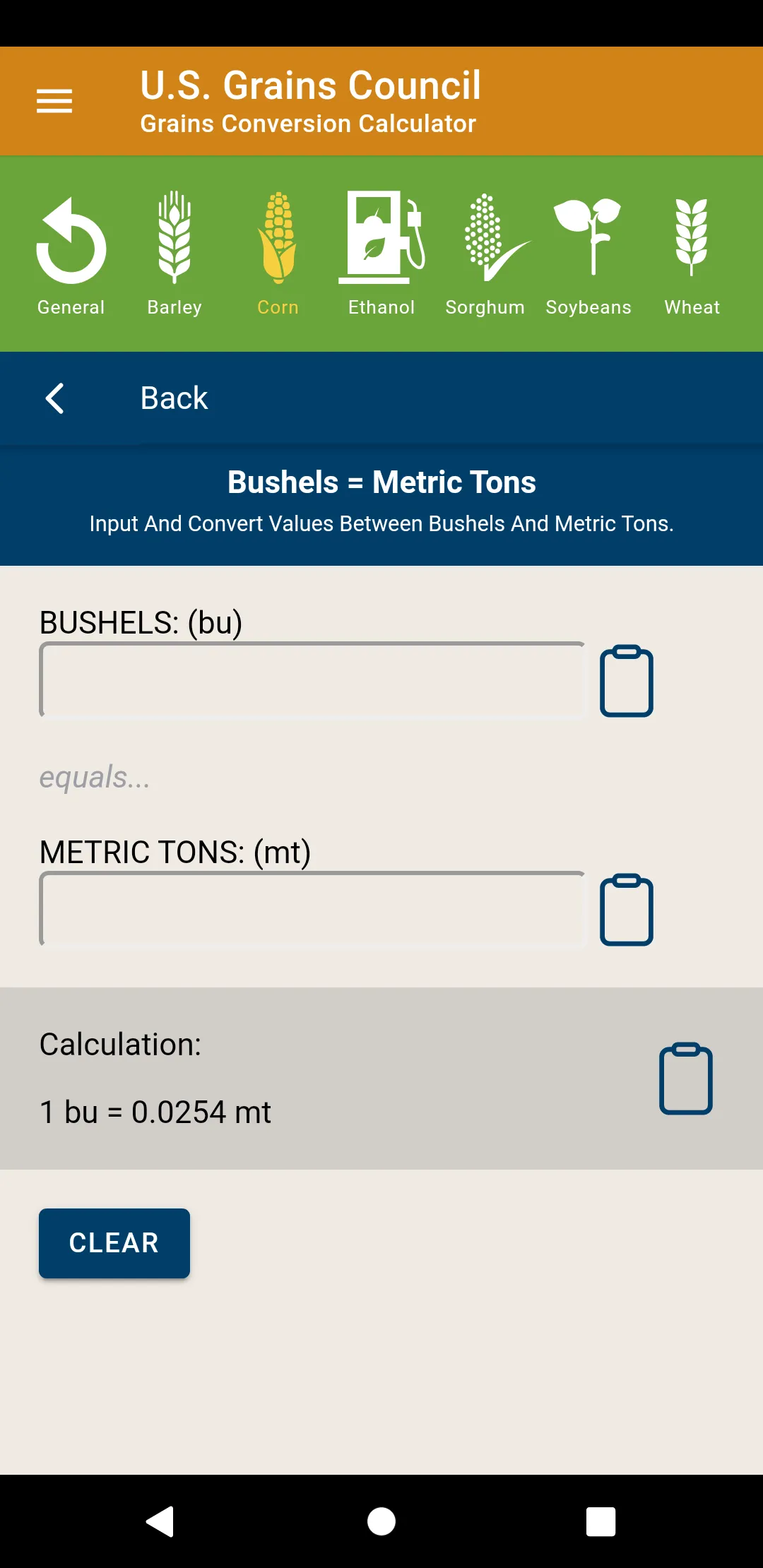 USGC Grains Calculator | Indus Appstore | Screenshot