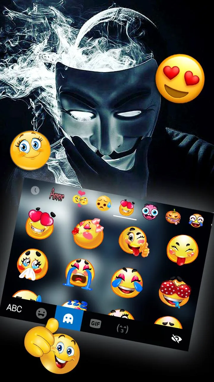 Anonymous Smoke Keyboard Theme | Indus Appstore | Screenshot