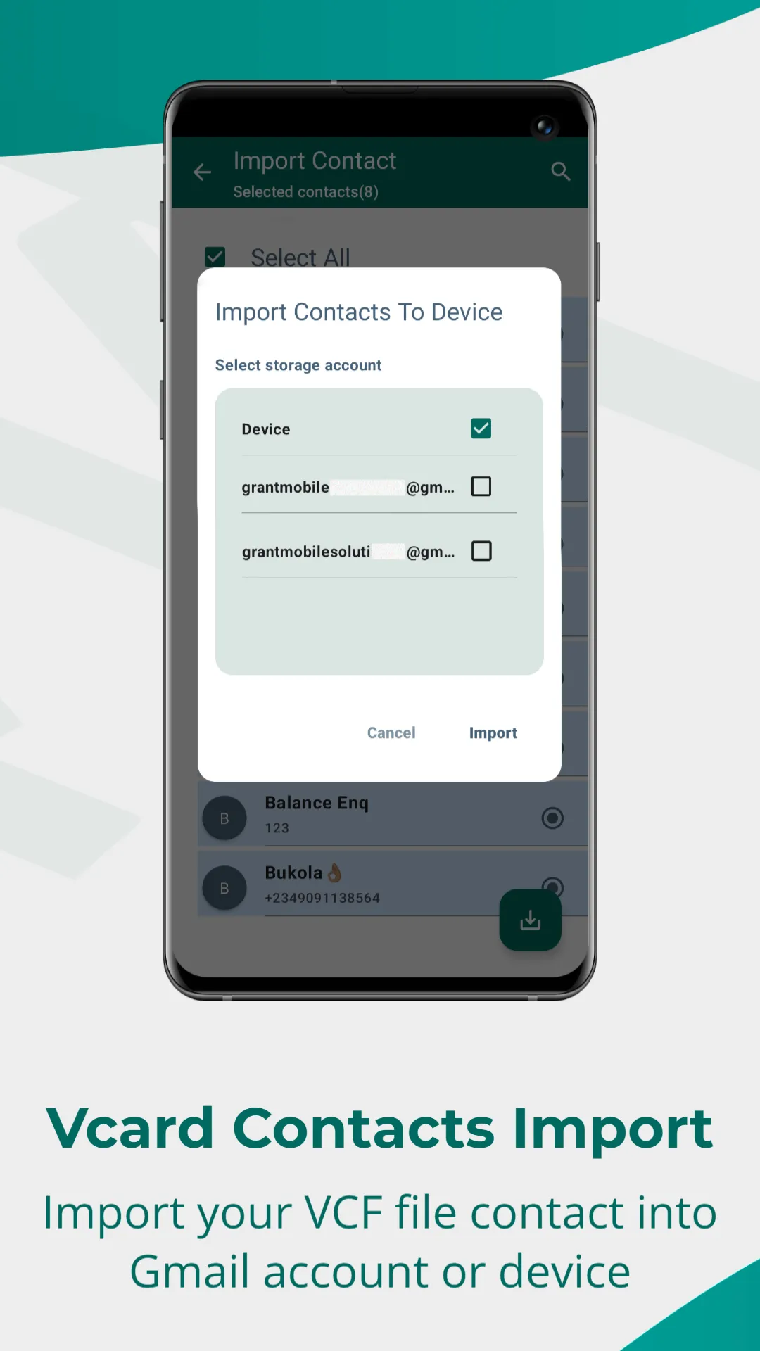 Vcard Import Export | Indus Appstore | Screenshot