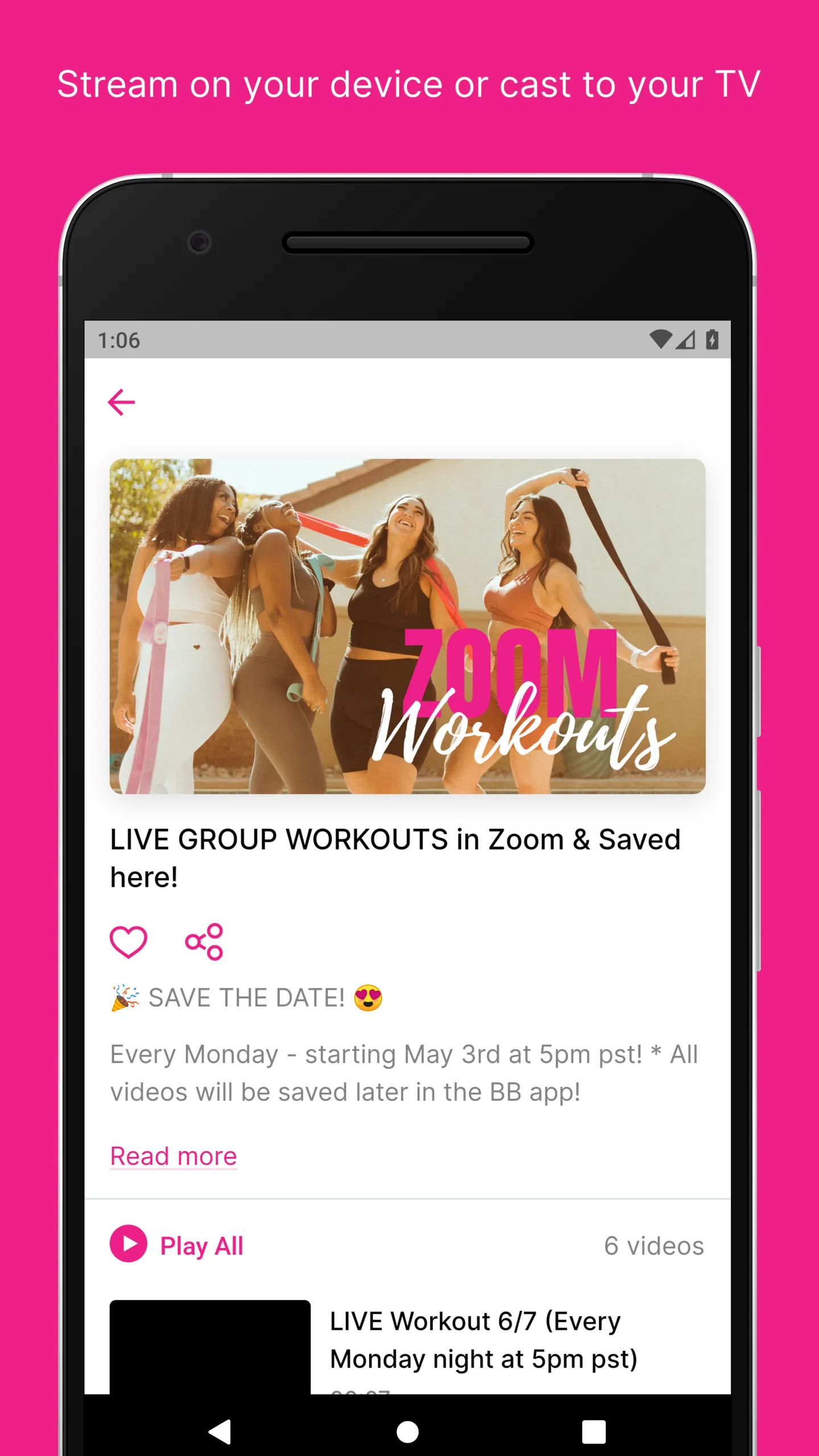 Booty Bands & Barbells App | Indus Appstore | Screenshot