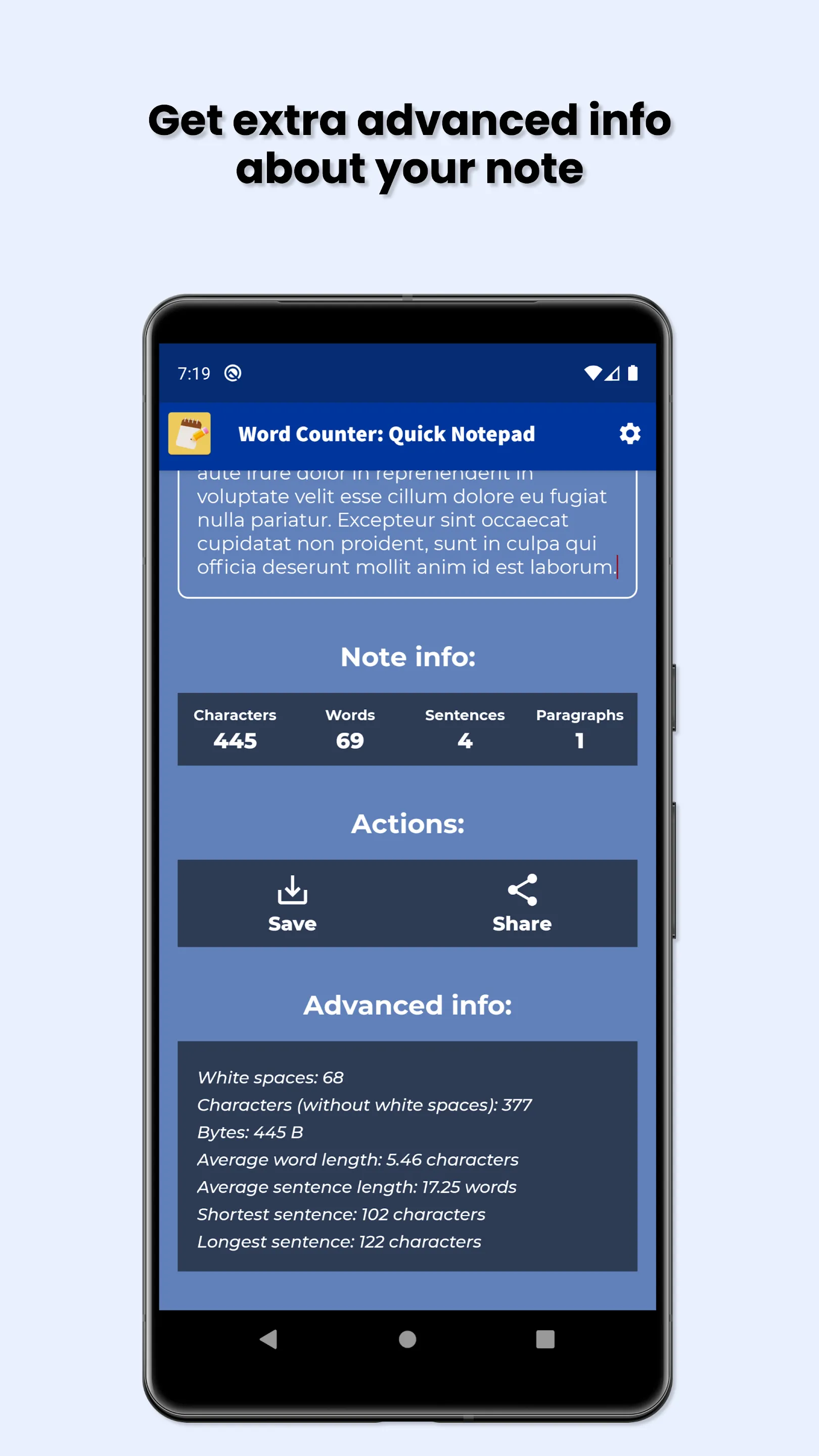 Word Counter | Indus Appstore | Screenshot