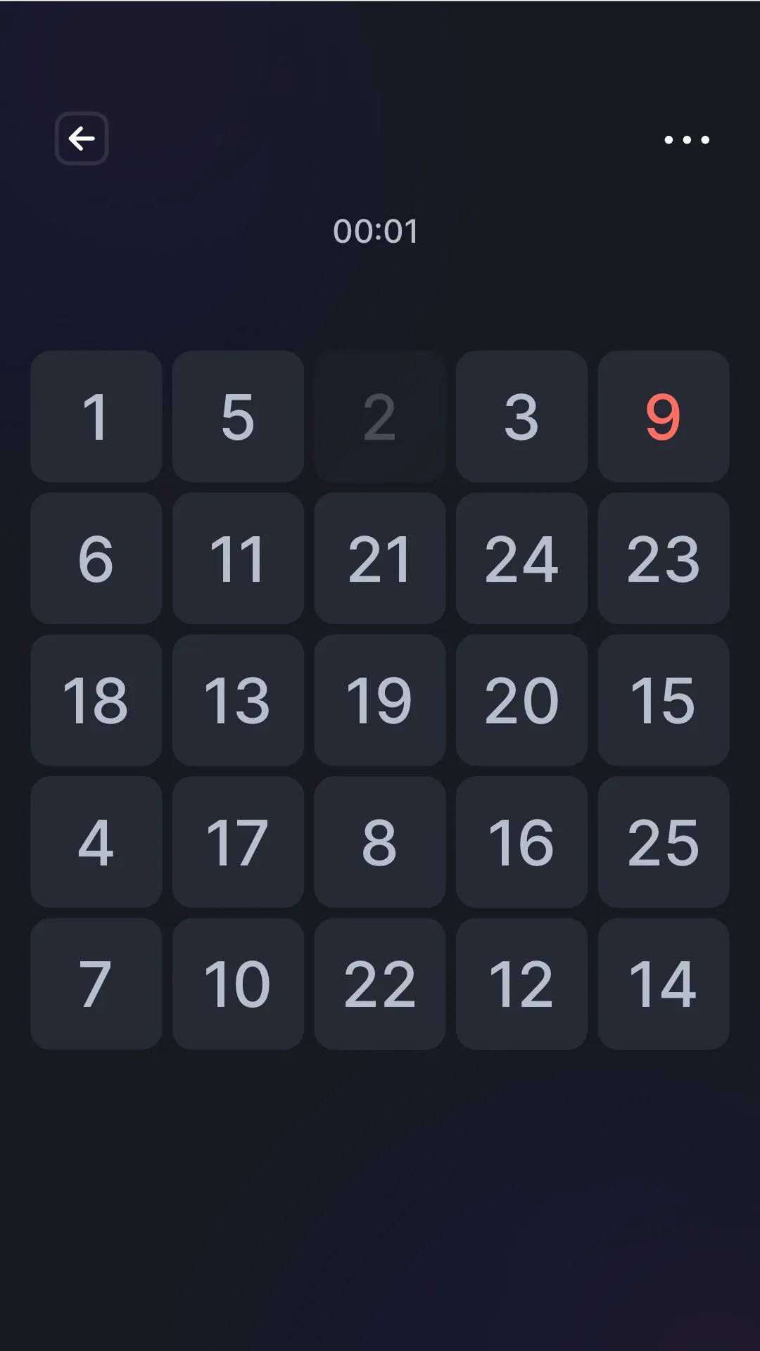 Schulte Table brain reaction | Indus Appstore | Screenshot