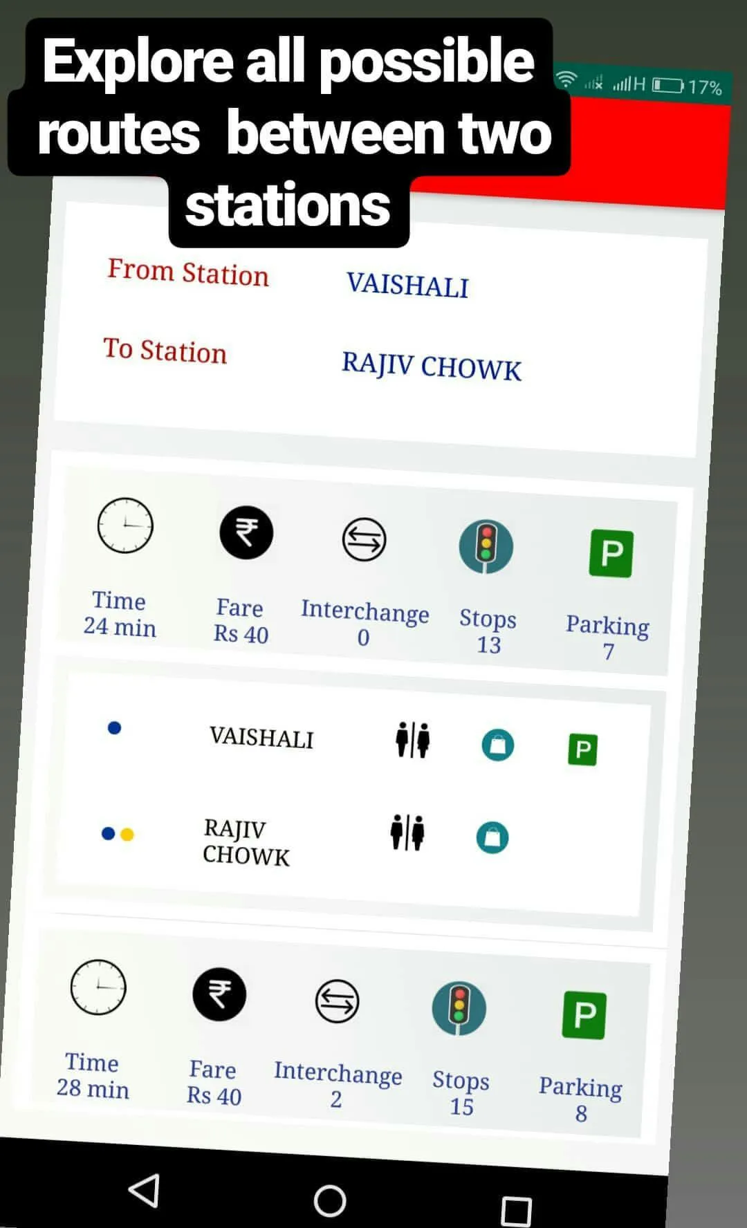 Delhi Metro Traveller | Indus Appstore | Screenshot