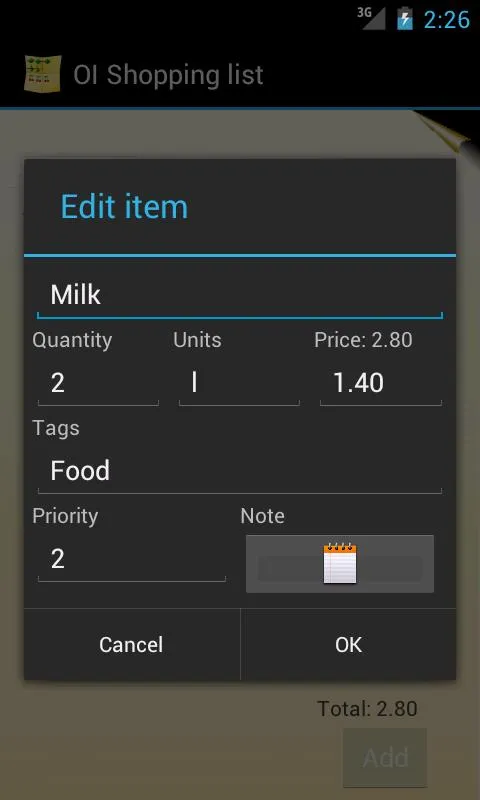 OI Shopping list | Indus Appstore | Screenshot