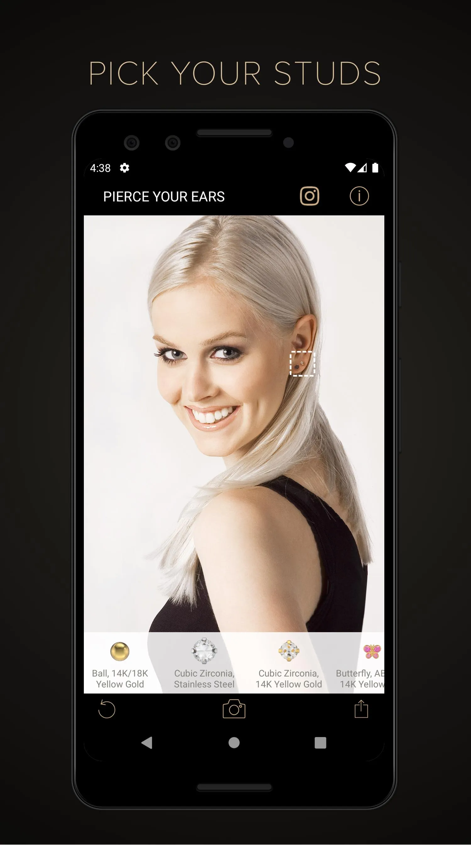 Ear Piercing with STUDEX® | Indus Appstore | Screenshot