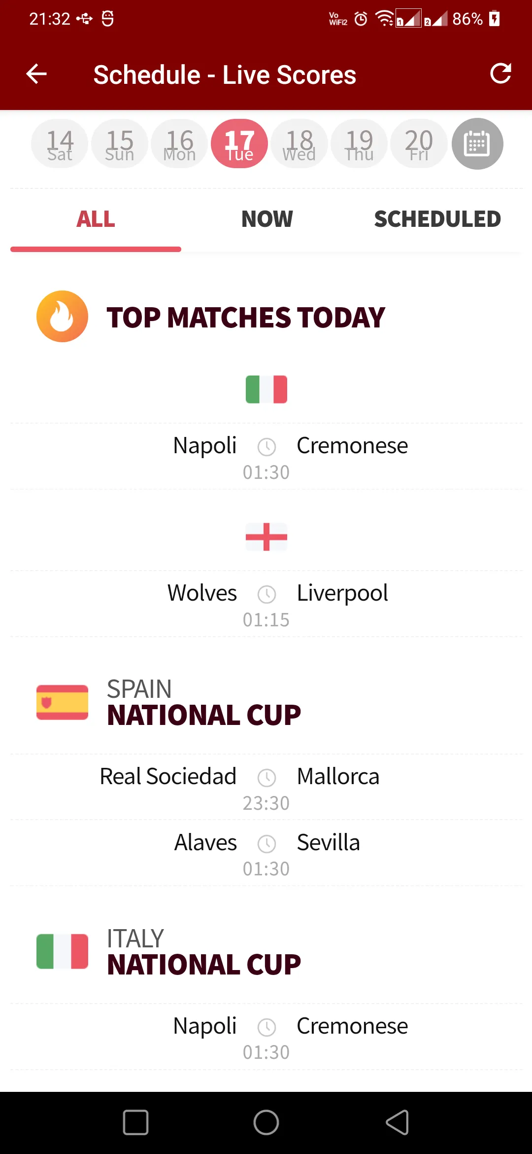 Football Scores 2024 | Indus Appstore | Screenshot