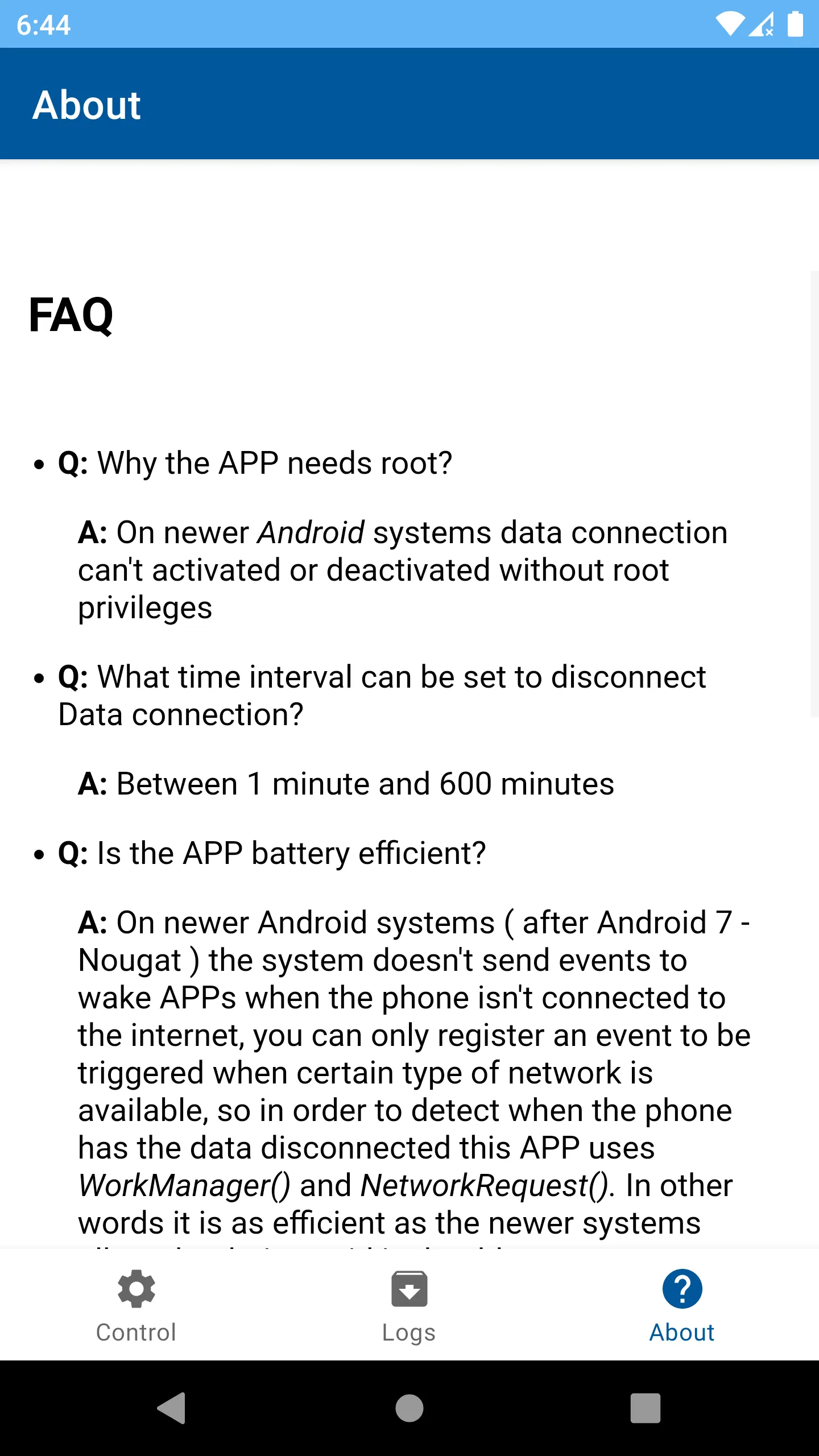 [ROOT] Auto Data Disconnect | Indus Appstore | Screenshot