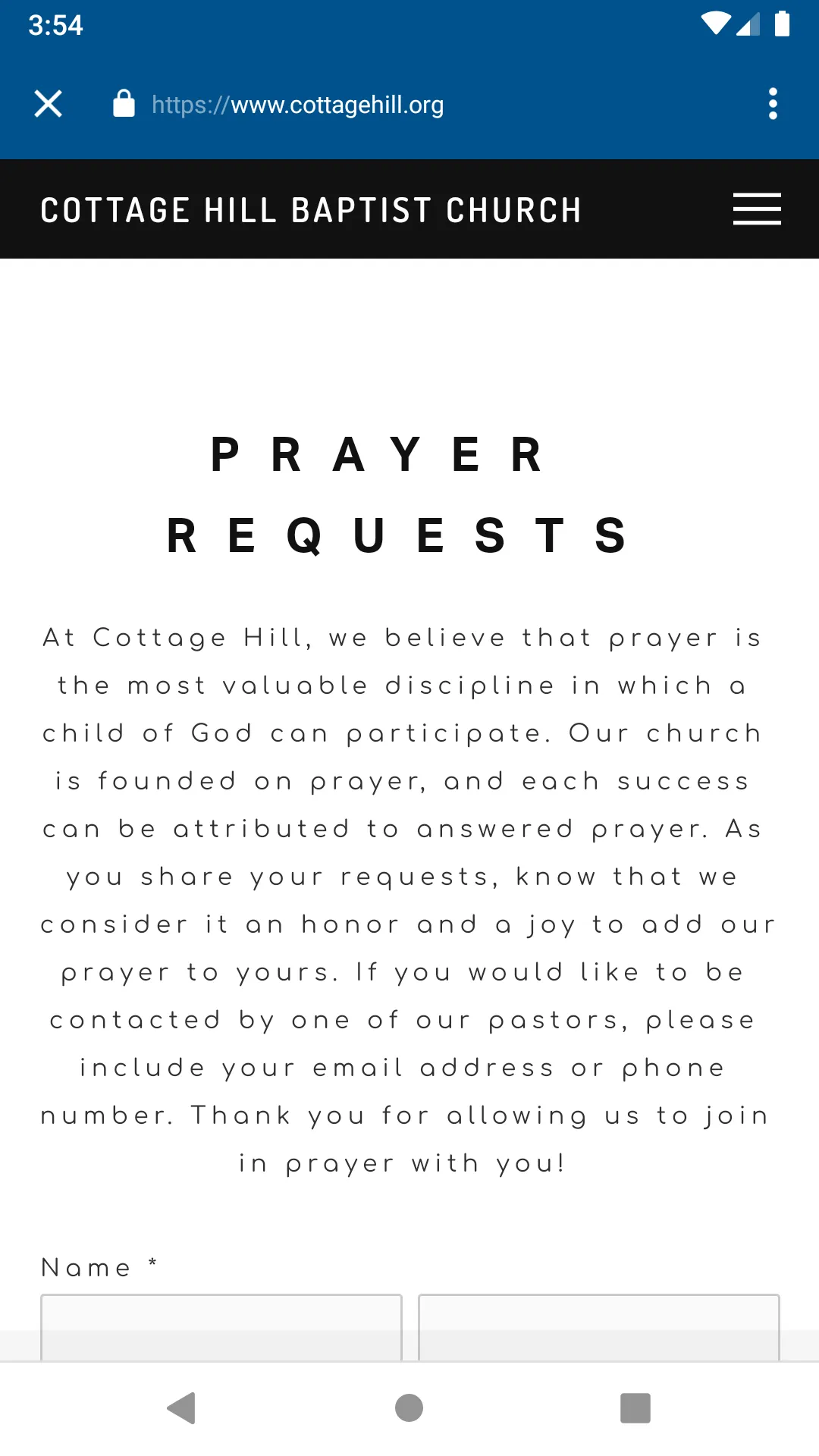 Cottage Hill Baptist Church | Indus Appstore | Screenshot