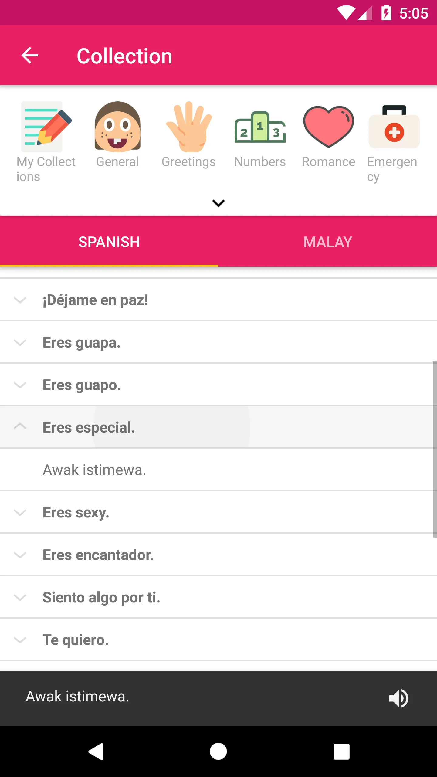 Spanish Malay Dictionary | Indus Appstore | Screenshot