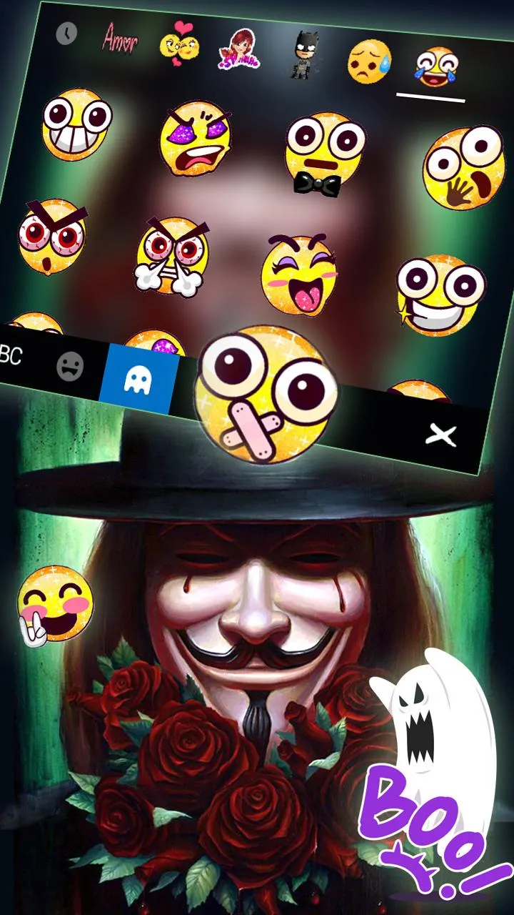 Anonymous Man Smile Keyboard T | Indus Appstore | Screenshot