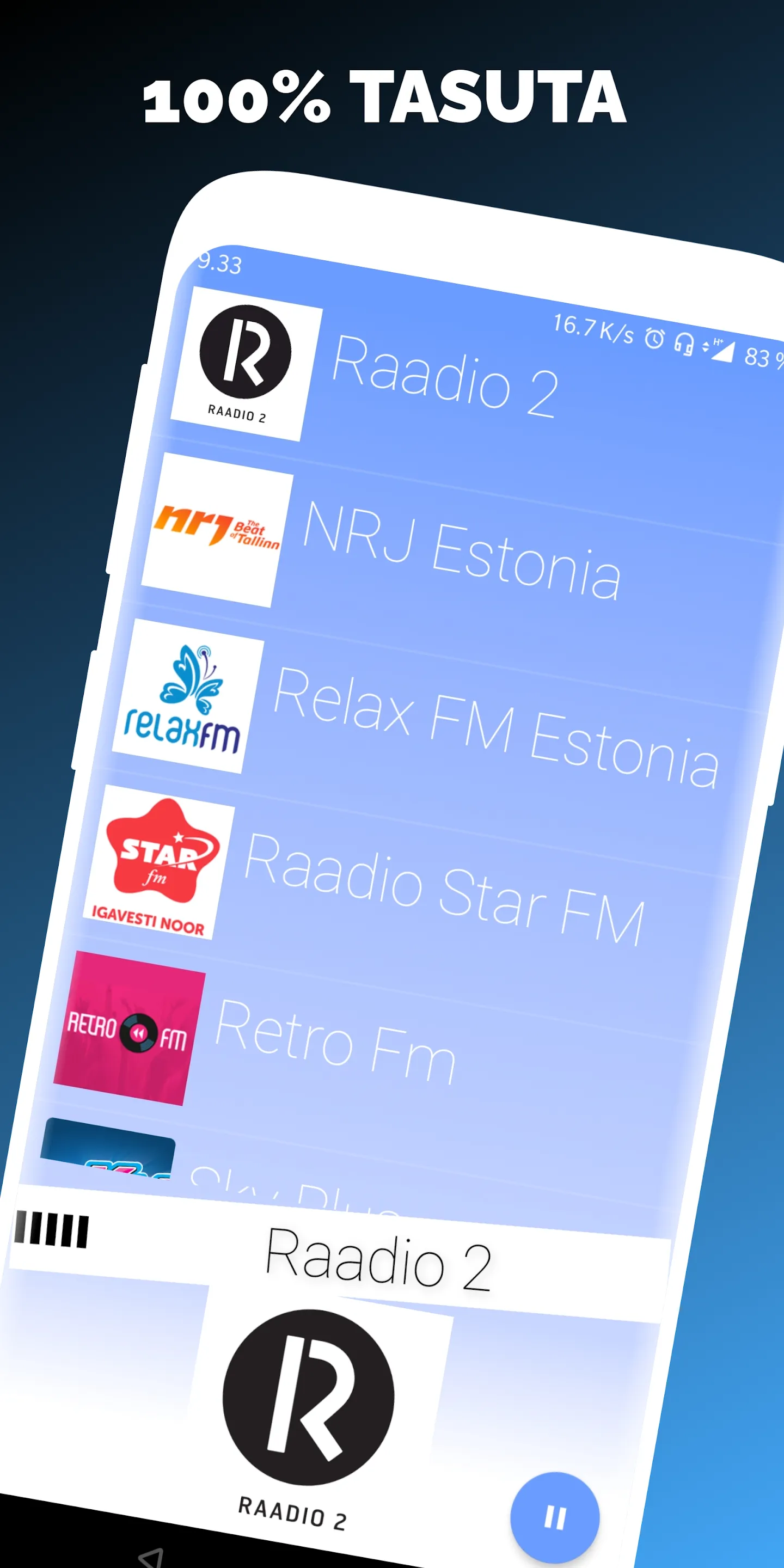 Raadio | Indus Appstore | Screenshot