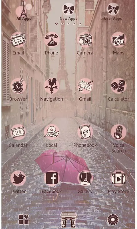 Theme Rain at the Eiffel Tower | Indus Appstore | Screenshot